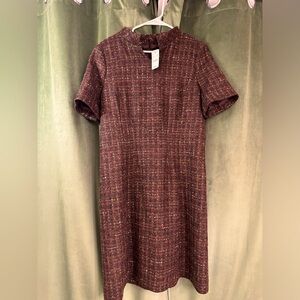 Brooks Brothers / New with Tag / Cashmere / Brown / Size 14  / Midi Dress
